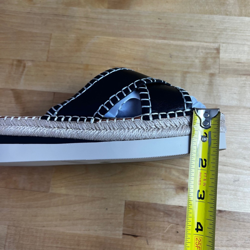 Vince Camuto Belinda Black Espadrille Slide Sandals Wide Width - Picture 11 of 13